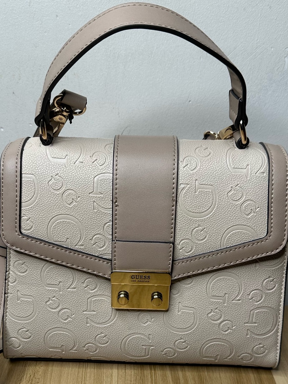 GUESS Kimball Top Handle Debossed Crossbody Shoulder Bag with adjustable Strap
